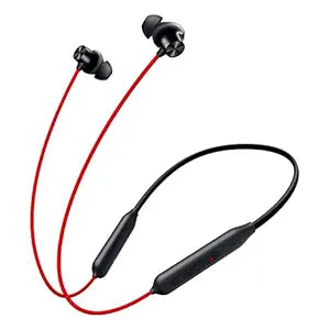 OnePlus Bullets Wireless Z2 Bluetooth Earphones with Mic – Acoustic Red | 30 Hrs Battery, Fast Charging, Deep Bass, IP55 Water Resistant