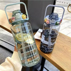 2 Litre Motivational Water Bottle with Straw, Flip Lid & Time Marker – Leakproof, BPA-Free, Portable Sports Bottle for Gym, Yoga, Travel & Daily Use