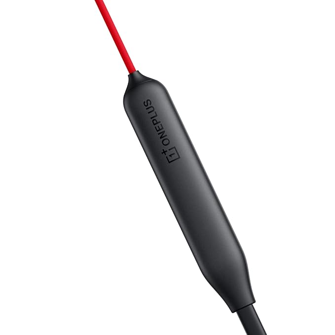 OnePlus Bullets Wireless Z2 Bluetooth Earphones with Mic – Acoustic Red | 30 Hrs Battery, Fast Charging, Deep Bass, IP55 Water Resistant