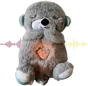 Breathing Teddy Otter – Glowing Musical Plush Toy for Baby Sleep, Sensory Lights, Rhythmic Motion & Soothing Sounds