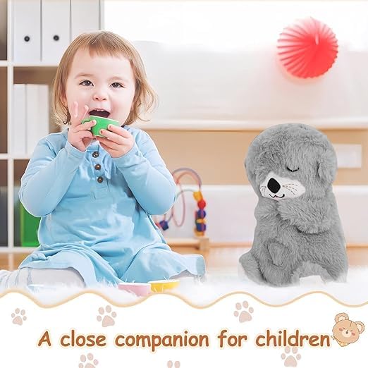 Breathing Teddy Otter – Glowing Musical Plush Toy for Baby Sleep, Sensory Lights, Rhythmic Motion & Soothing Sounds