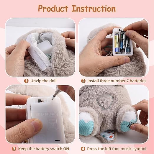 Breathing Teddy Otter – Glowing Musical Plush Toy for Baby Sleep, Sensory Lights, Rhythmic Motion & Soothing Sounds