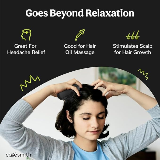 Revive Scalp Massager | 96 Silicone Kneading Points | Rechargeable Head & Body Massager for Relaxation & Hair Growth