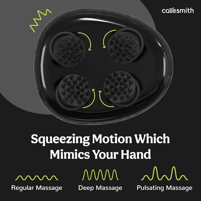 Revive Scalp Massager | 96 Silicone Kneading Points | Rechargeable Head & Body Massager for Relaxation & Hair Growth