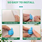 Multipurpose Wall Mounted Silicone Thumb Hooks – Pack of 5, Random Colors
