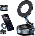 60° Vacuum Magnetic Phone Holder | 360° Rotating Car Phone Mount with Strong Suction Cup | Universal Magnetic Stand for Car, Gym, Mirror & Shower