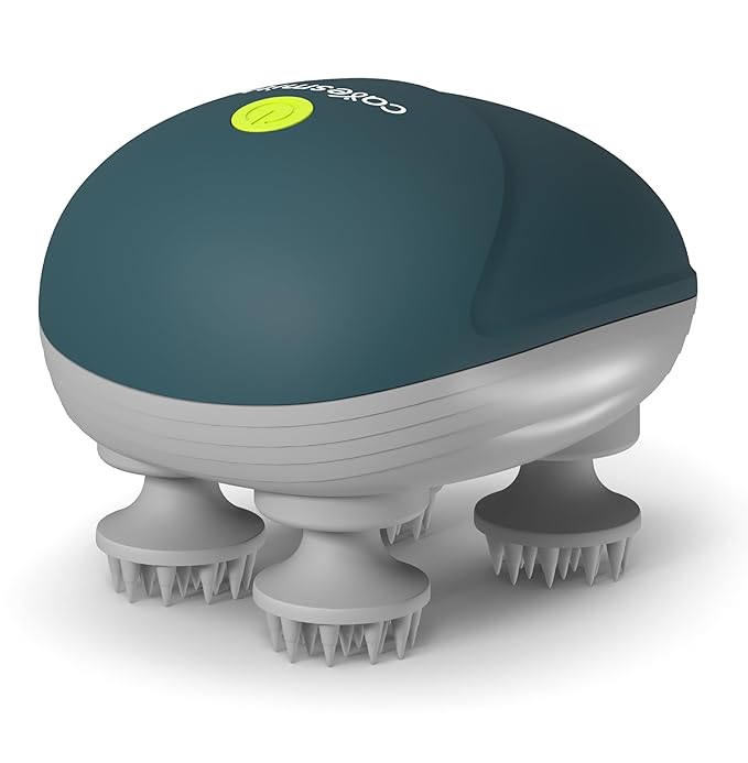 Revive Scalp Massager | 96 Silicone Kneading Points | Rechargeable Head & Body Massager for Relaxation & Hair Growth
