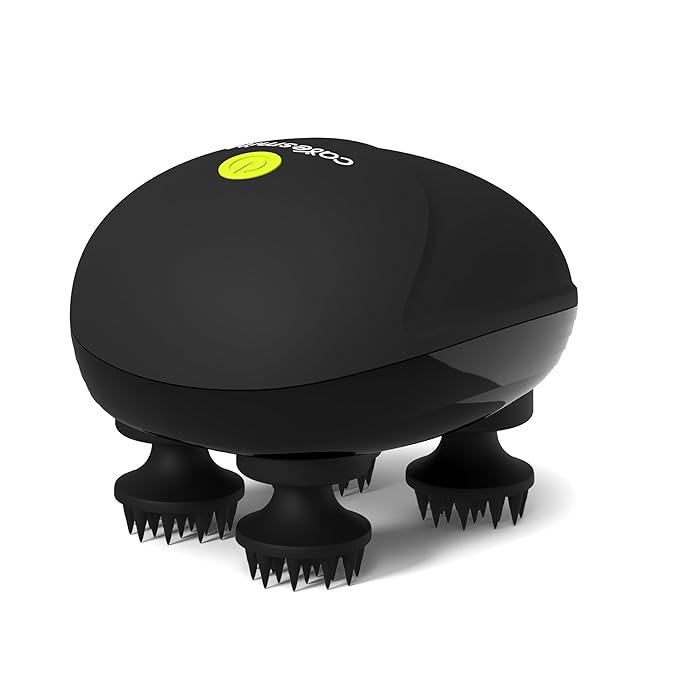 Revive Scalp Massager | 96 Silicone Kneading Points | Rechargeable Head & Body Massager for Relaxation & Hair Growth