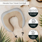 Neck Electric Massager U-Shaped Pillow with Vibration | Cervical Pain Relief, Memory Foam, Travel & Office Use