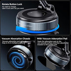 60° Vacuum Magnetic Phone Holder | 360° Rotating Car Phone Mount with Strong Suction Cup | Universal Magnetic Stand for Car, Gym, Mirror & Shower