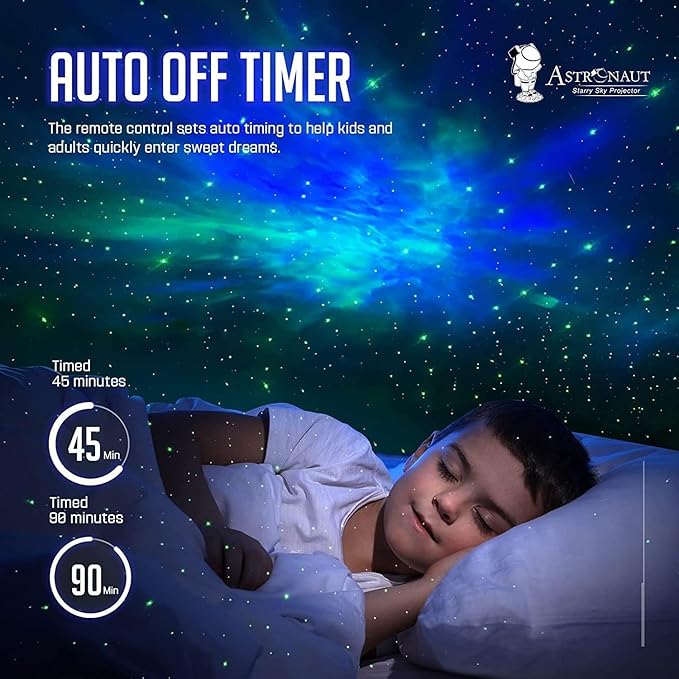 IC ICLOVER Astronaut Galaxy Projector – 5-in-1 Star Light & Nebula Lamp with Music Speaker, Moon Ambient Light & White Noise – Space Buddy Night Light for Kids & Adults, Room Decor & Gift