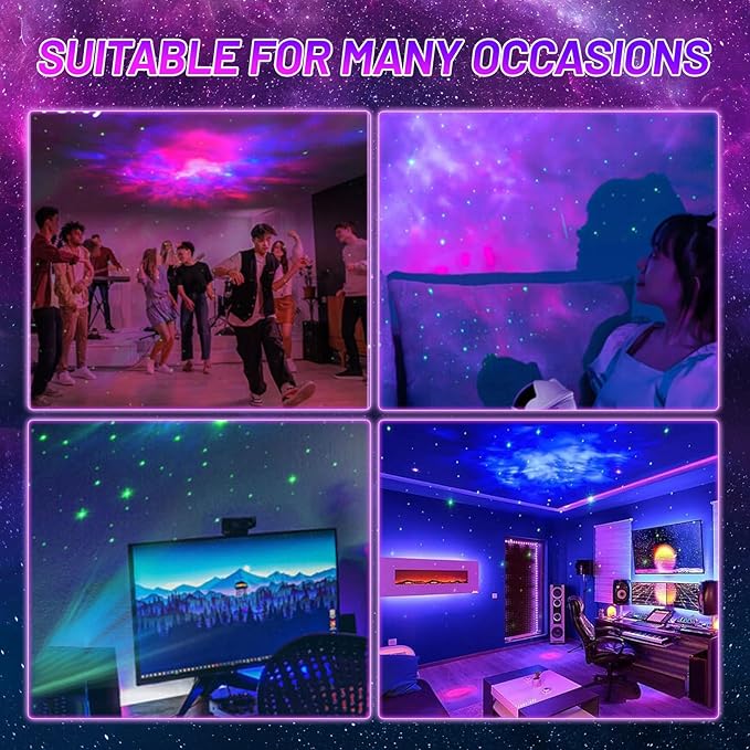 IC ICLOVER Astronaut Galaxy Projector – 5-in-1 Star Light & Nebula Lamp with Music Speaker, Moon Ambient Light & White Noise – Space Buddy Night Light for Kids & Adults, Room Decor & Gift