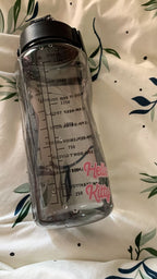 2 Litre Motivational Water Bottle with Straw, Flip Lid & Time Marker – Leakproof, BPA-Free, Portable Sports Bottle for Gym, Yoga, Travel & Daily Use