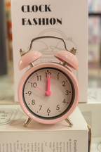 Cute Pink Mini Double Bell Alarm Clock – Retro, Durable & Portable Metal Table Clock