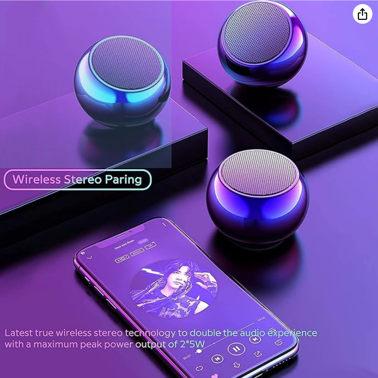 Mini Boost 4 Bluetooth Speaker – Compact, Portable & Powerful Sound with Built-in Mic