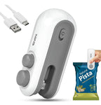 Mini Portable Vacuum Sealer with Cutter – 2 in 1 USB Rechargeable Heat Sealing Machine for Plastic Bags, Snacks, Chips, and Food Storage
