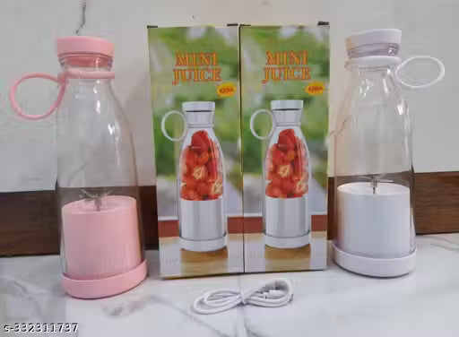 USB Rechargeable Portable Blender – 420ml Mini Juicer Bottle Mixer Grinder for Smoothies, Shakes, and Fresh Fruit Juices – Personal Size Electric Juicer Machine